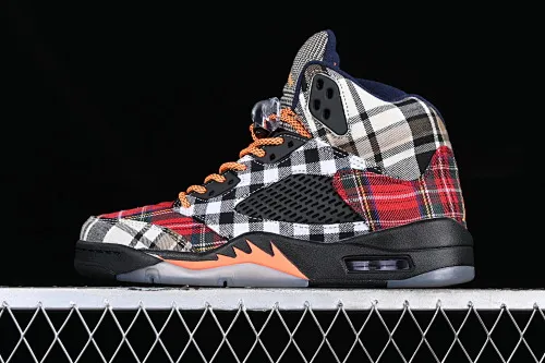 All categories Air Jordan Jordan series basketball shoes Air Jordan 5 Air Jordan 5 Retro "Plaid" AJ5 Joe 5 Christmas Carnival Scottish plaid fabric FD4814-008